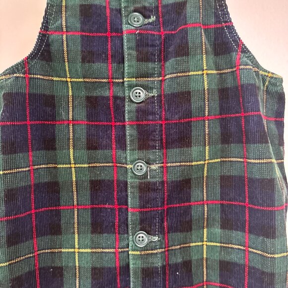 Girls Childrens Place Tartan Plaid Corduroy Dress | Adjustable Straps | Size 12 - Picture 11 of 15